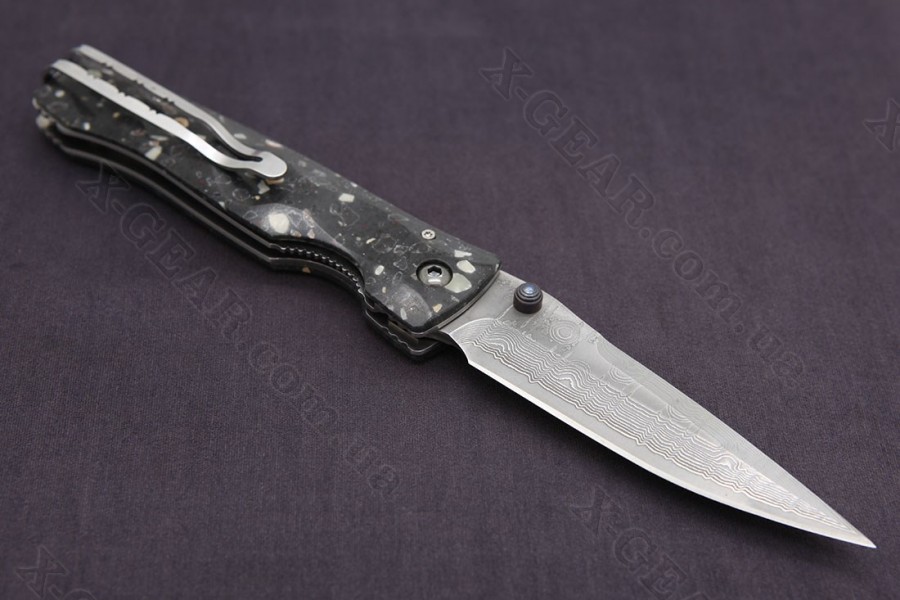 Mcusta Tactility Elite Damascus Black Corian 