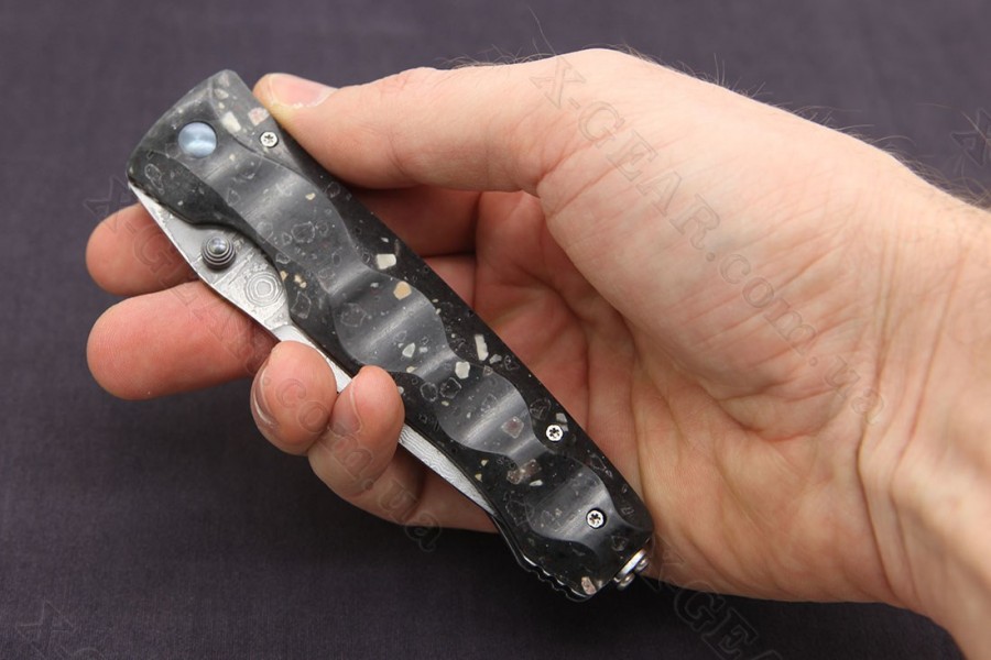 Mcusta Tactility Elite Damascus Black Corian 