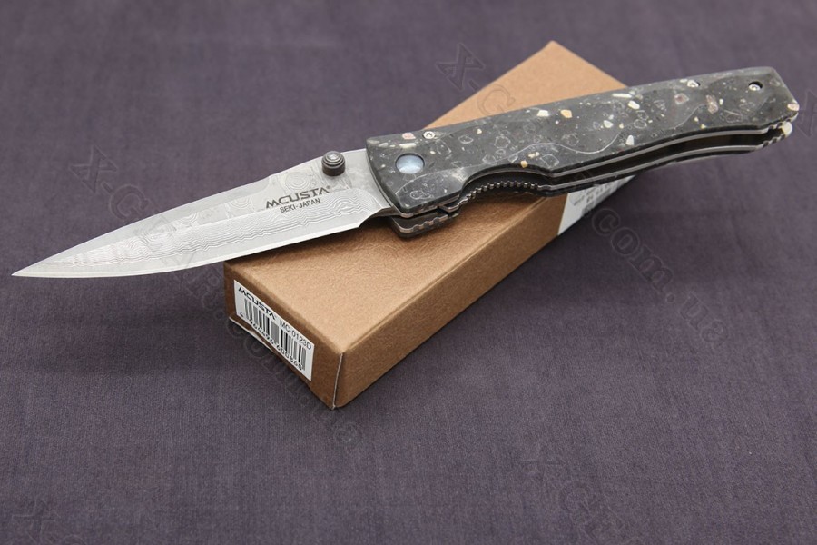Mcusta Tactility Elite Damascus Black Corian 