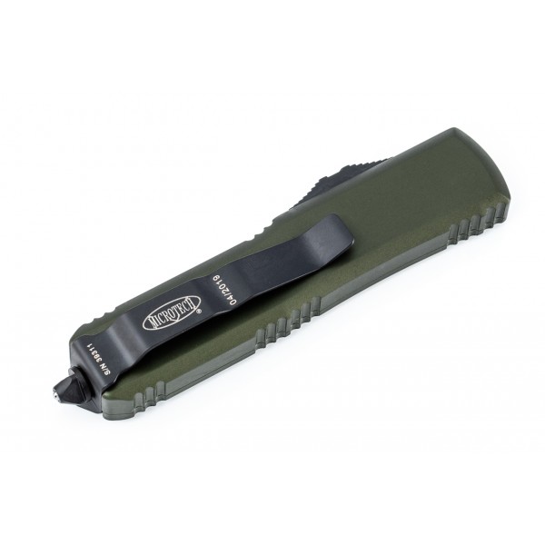 Microtech UTX-85 Drop Point Black Blade, OD Green, 231-1OD