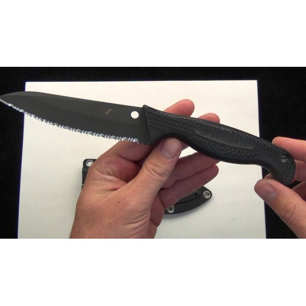 Нож с фиксированным клинком Spyderco Aqua Salt Serrated FB23SBBK