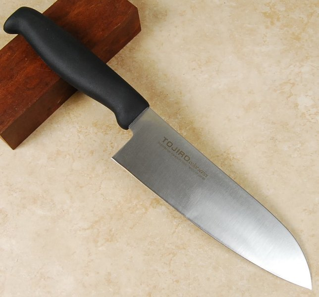 Tojiro Color Santoku Black F-262BK, 17см