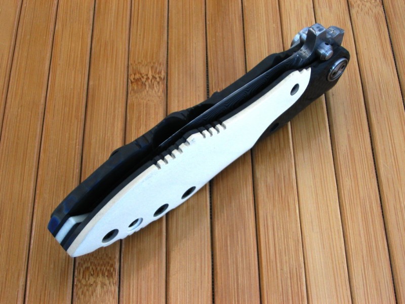 Yuna Pran Type S Damasteel blade CF & Ivory Micarta handle